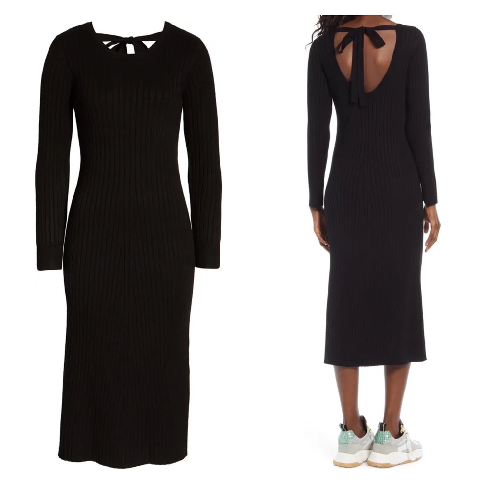 WAYF x BFF Hollie Long Sleeve Sweater Dress